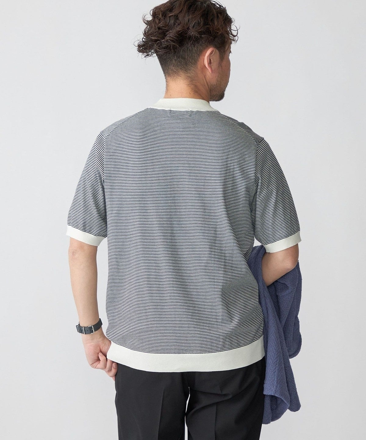 SHIPS: CORDURA(R) TEXBRID(R) モックネック ニット Tシャツ