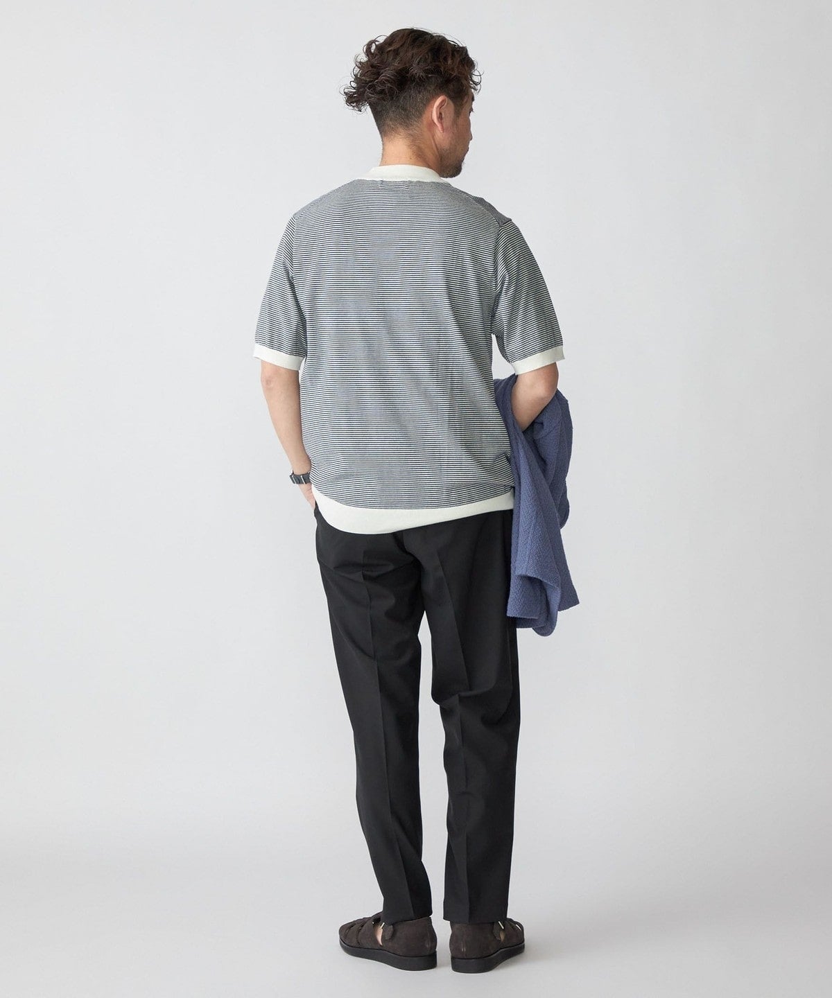 SHIPS: CORDURA(R) TEXBRID(R) モックネック ニット Tシャツ