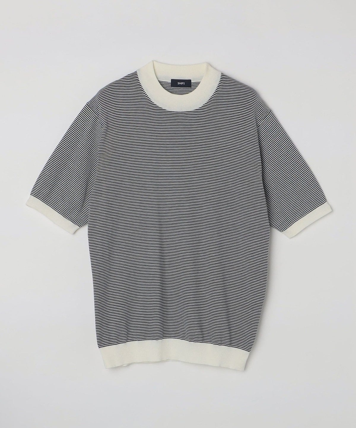 SHIPS: CORDURA(R) TEXBRID(R) モックネック ニット Tシャツ