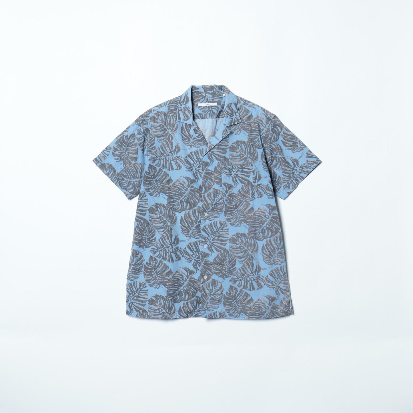 SHIPS:REAF MOTIF OPEN/C S/S SHIRT