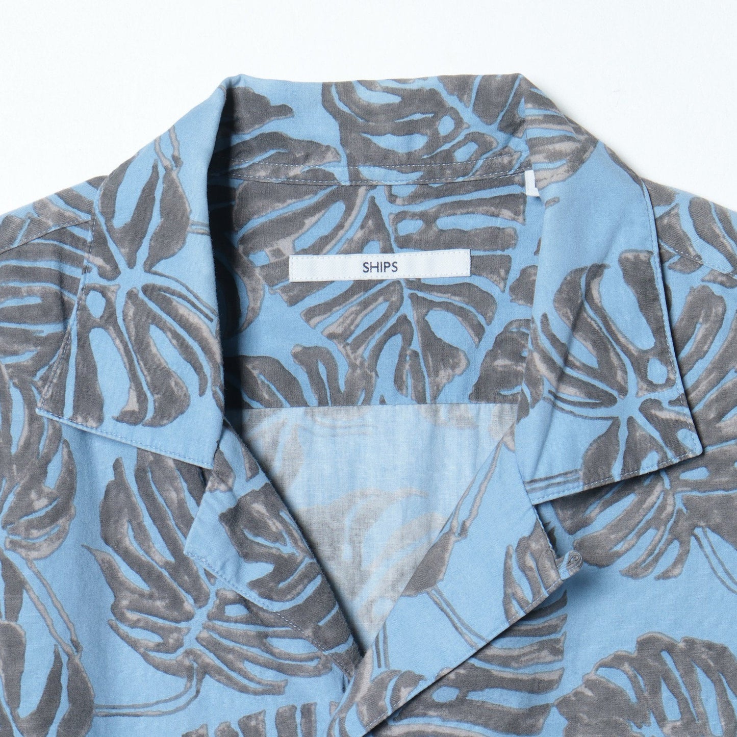SHIPS:REAF MOTIF OPEN/C S/S SHIRT