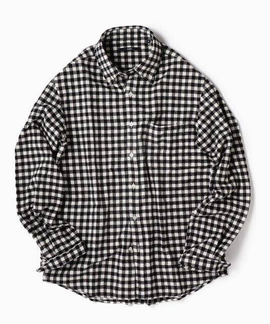 SHIPS: フェザー ギンガムチェック ボタンダウン ネルシャツ 19FW