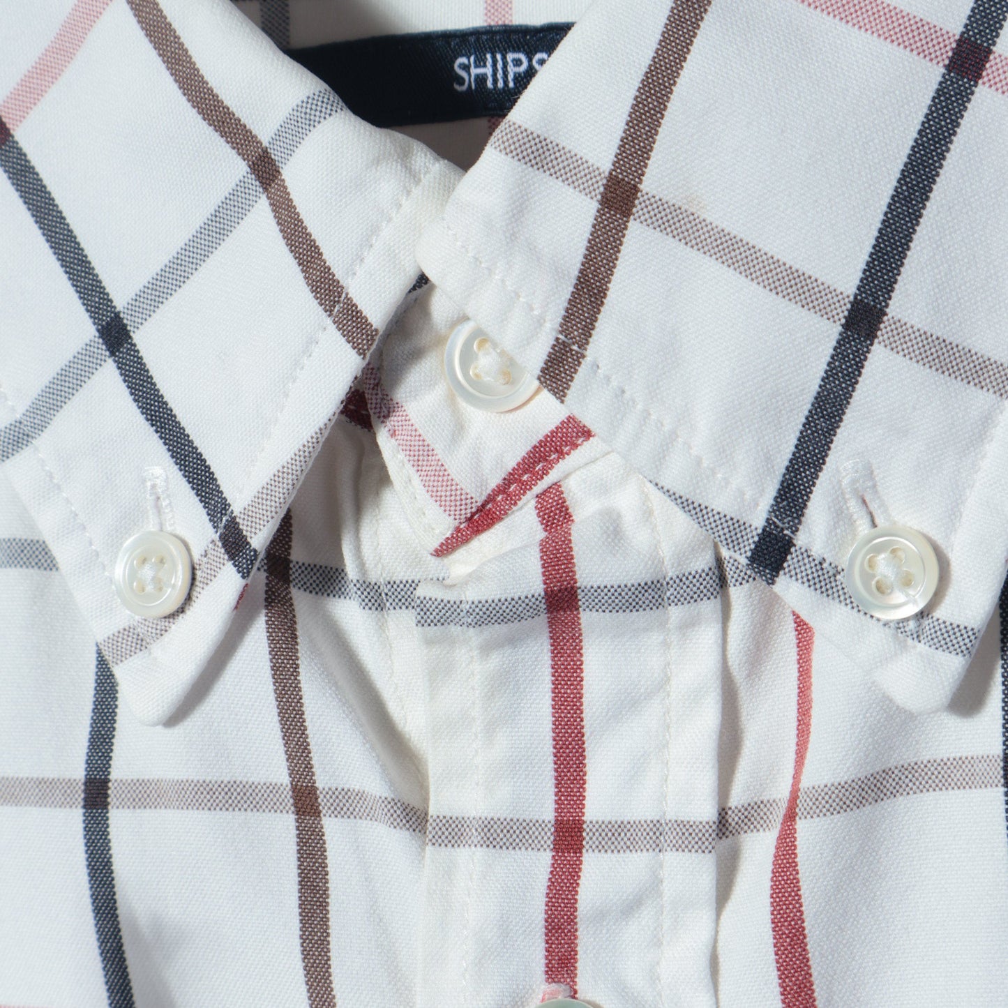 SHIPS: Shuttle notes タッターソール チェック ボタンダウン シャツ