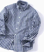 SHIPS: ドビー ギンガムチェック ボタンダウン シャツ