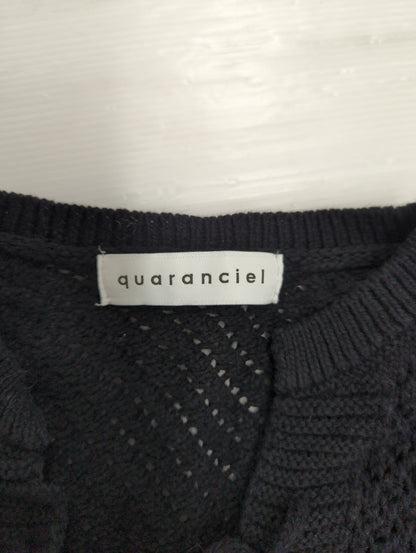 quaranciel:〈手洗い可能〉アイレット スキッパー レースアップ プルオーバー