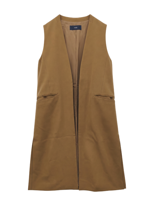 SHIPS:NO/LAPEL LONG VEST