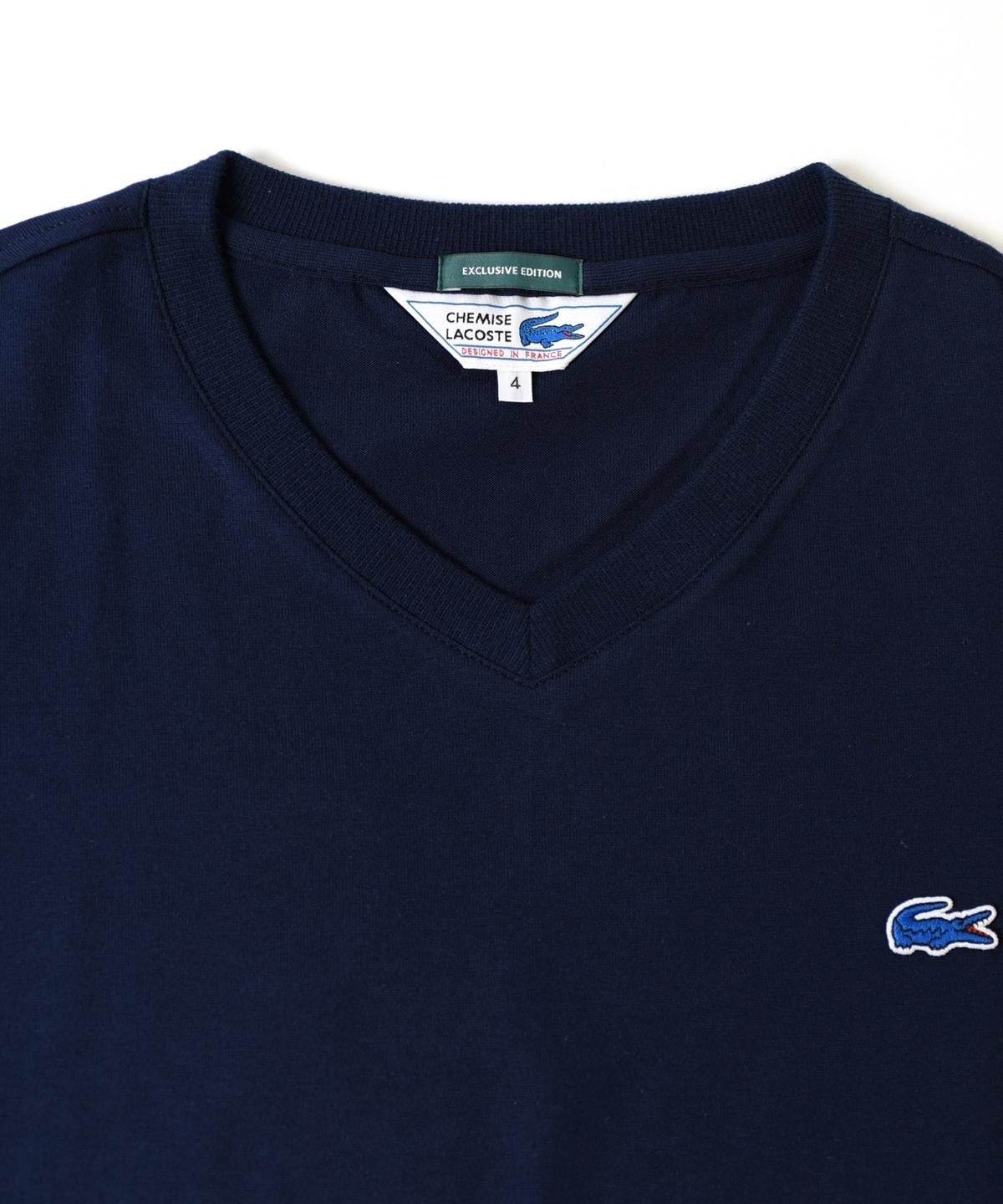 LACOSTE×SHIPS JET BLUE: 別注 ベーシックVネックTシャツ