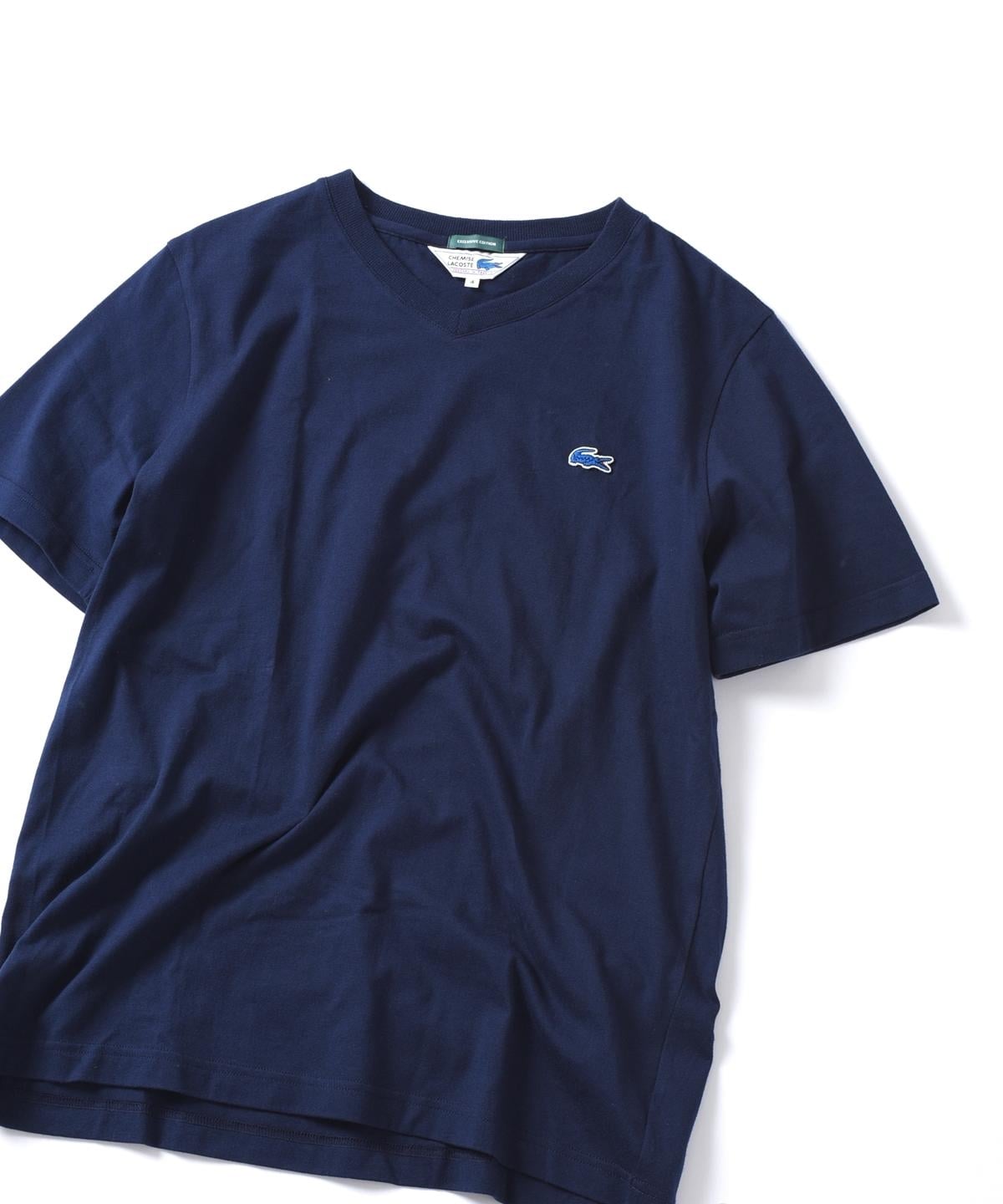 LACOSTE×SHIPS JET BLUE: 別注 ベーシックVネックTシャツ