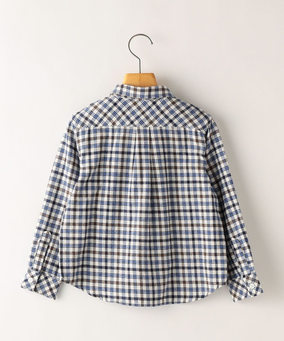 SHIPS KIDS:ネル チェック ボタンダウン シャツ(100〜130cm)
