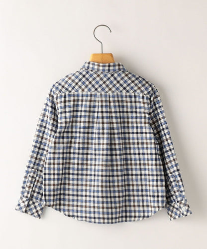 SHIPS KIDS:ネル チェック ボタンダウン シャツ(100〜130cm)