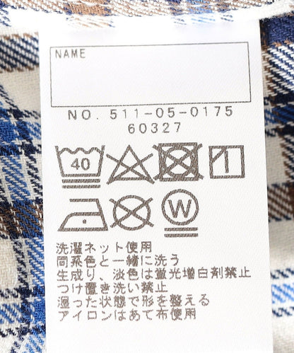 SHIPS KIDS:ネル チェック ボタンダウン シャツ(100〜130cm)