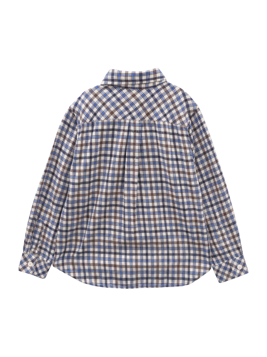 SHIPS KIDS:ネル チェック ボタンダウン シャツ(100〜130cm)