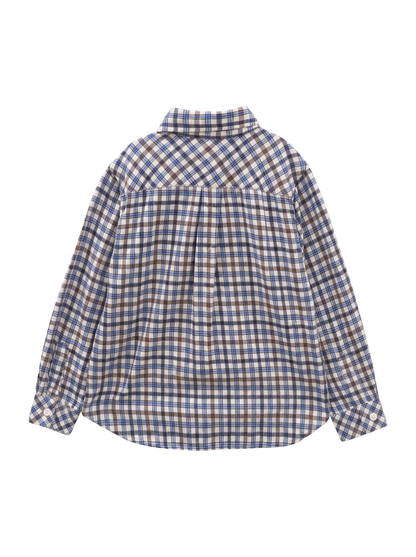 SHIPS KIDS:ネル チェック ボタンダウン シャツ(100〜130cm)