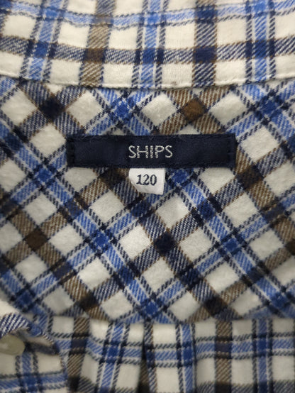 SHIPS KIDS:ネル チェック ボタンダウン シャツ(100〜130cm)