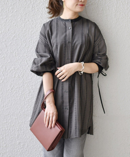 【WEB限定】2WAYバイカラービッグチェックシャツ