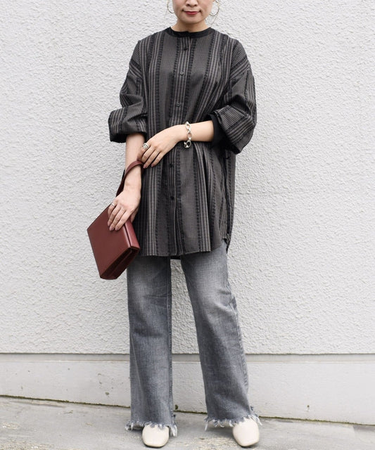 【WEB限定】2WAYバイカラービッグチェックシャツ