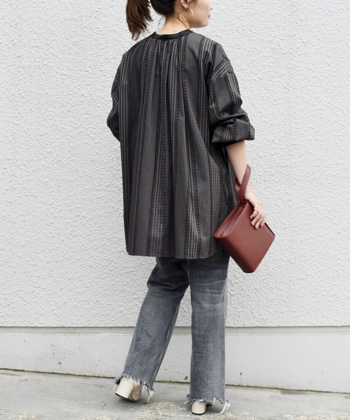 【WEB限定】2WAYバイカラービッグチェックシャツ