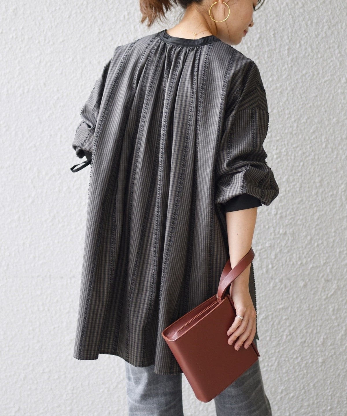 【WEB限定】2WAYバイカラービッグチェックシャツ