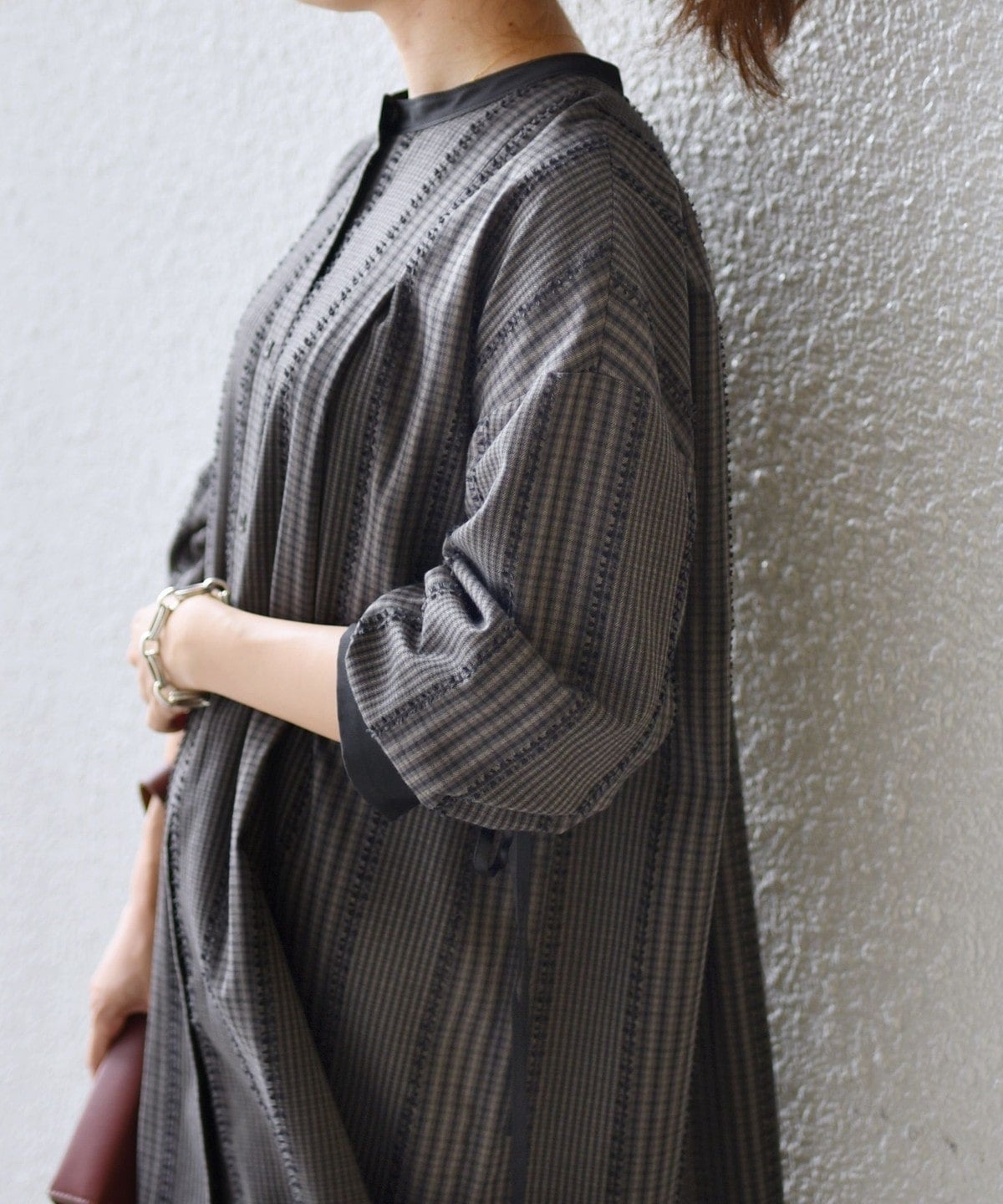 【WEB限定】2WAYバイカラービッグチェックシャツ