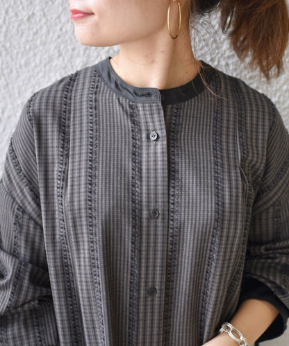 【WEB限定】2WAYバイカラービッグチェックシャツ