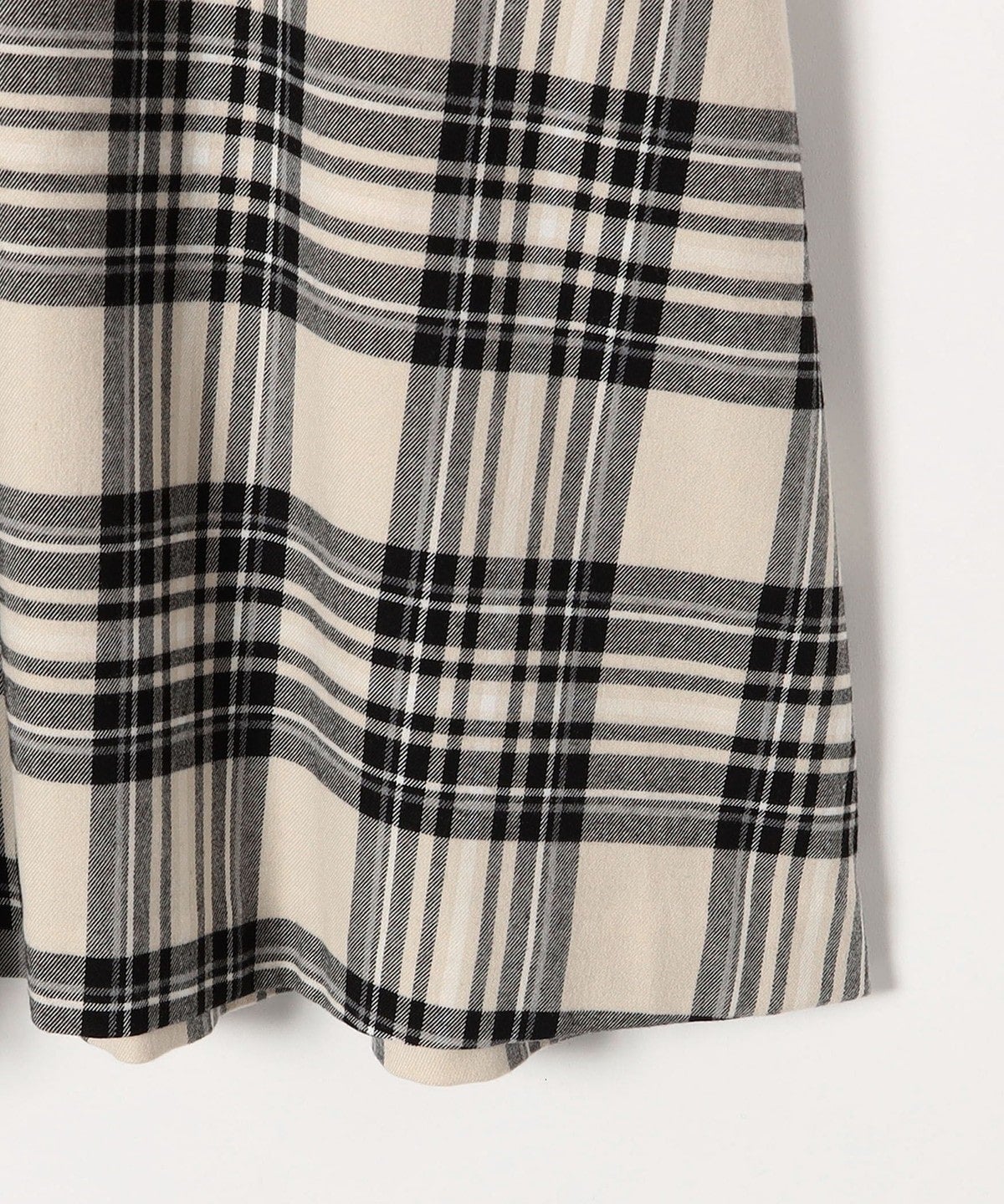 SHIPS any:〈ウォッシャブル〉チェック パイピング パフ スリーブ ワンピース