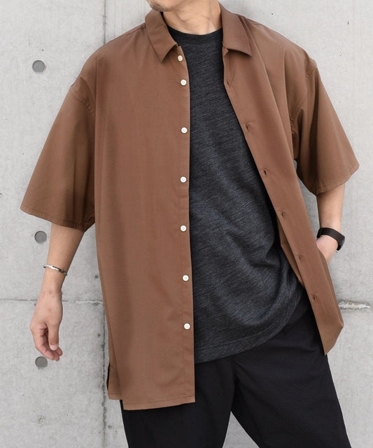 SHIPS any: バンブー レーヨン ルーズ ハーフスリーブ シャツ ［BRIOS］