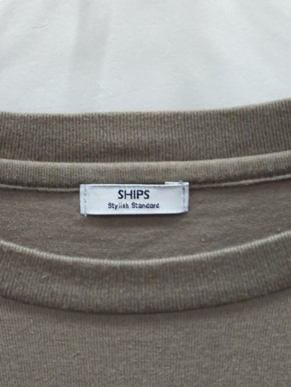 SHIPS: 抗菌・防臭 NANO-FINE(R) ハイゲージ クルーネック Tシャツ (ロンT)