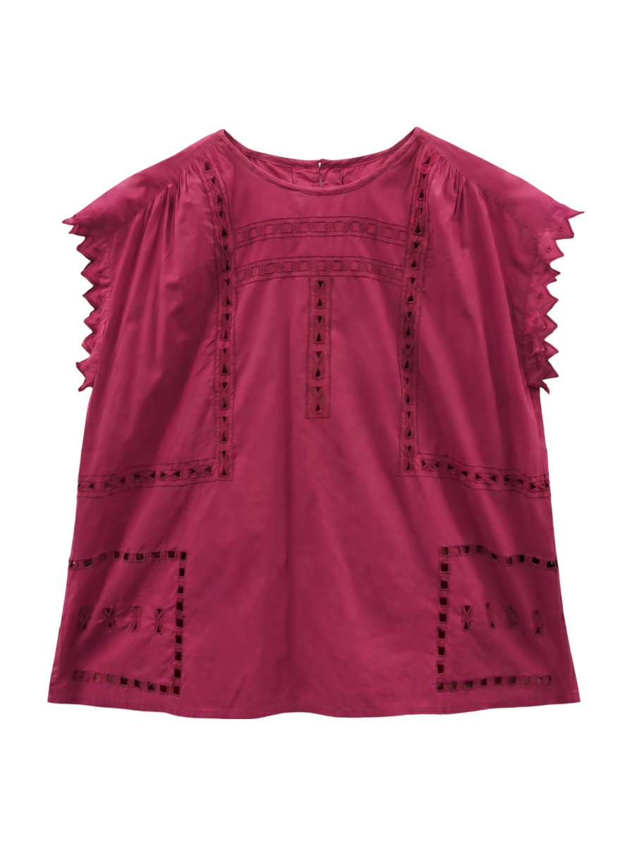 SHIPS any:カットワーク刺繍ブラウス