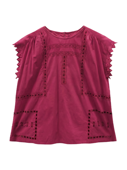 SHIPS any:カットワーク刺繍ブラウス