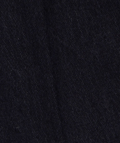0 x ones:ブラックデニムフレアへムパンツ
