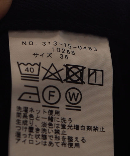 0 x ones:ブラックデニムフレアへムパンツ
