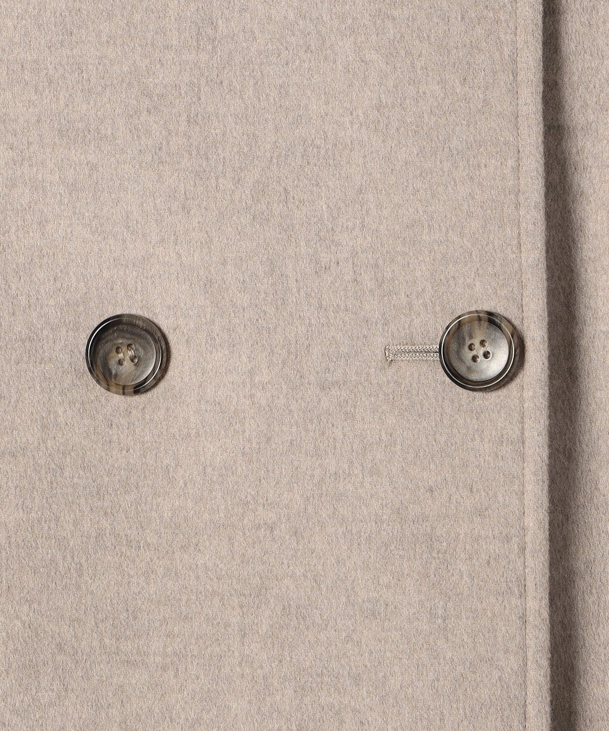 SUPER140ノーカラーAラインPコート