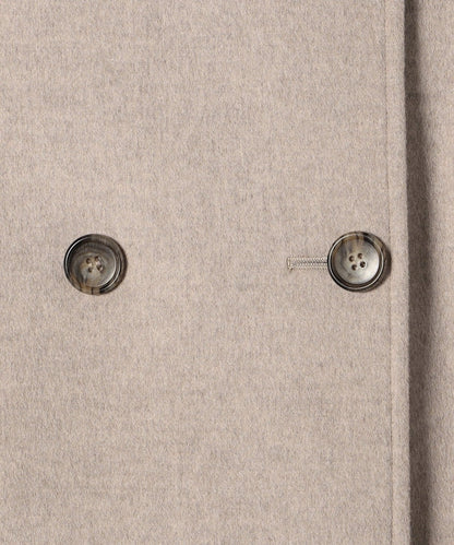 SUPER140ノーカラーAラインPコート