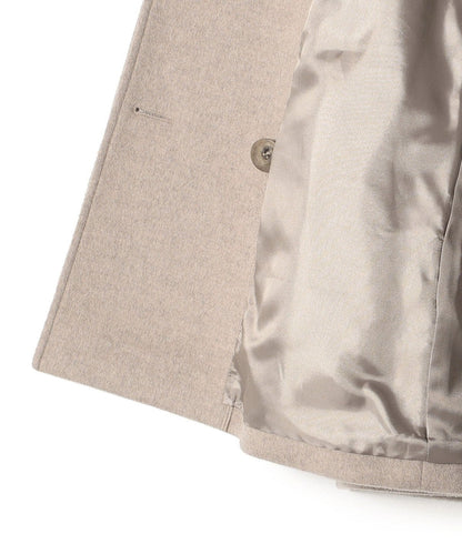 SUPER140ノーカラーAラインPコート