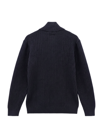 SHIPS: WOOLMARK ミドルゲージ ランダム/アラン スタンド カーディガン