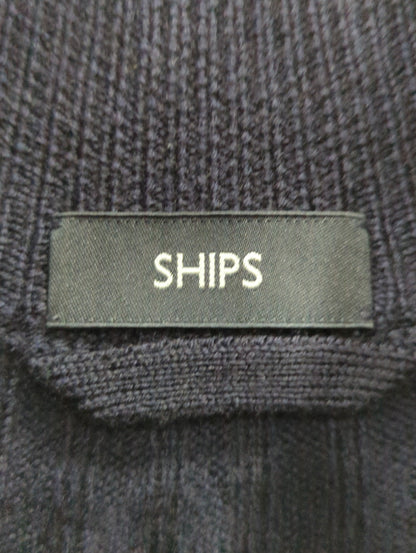 SHIPS: WOOLMARK ミドルゲージ ランダム/アラン スタンド カーディガン