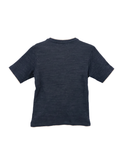 SHIPS: ワッフル フェイクレイヤード クルーネック Tシャツ