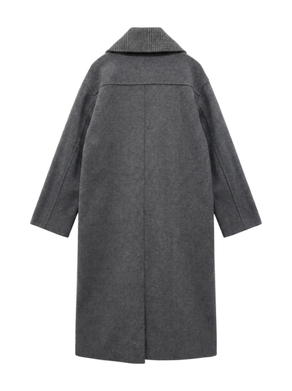 liflattie ships:ソリッド×チェックリバーシブルコート