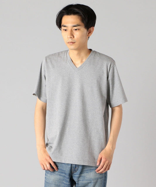 SHIPS: 抗菌・防臭 NANO-FINE（R） コットン Vネック Tシャツ