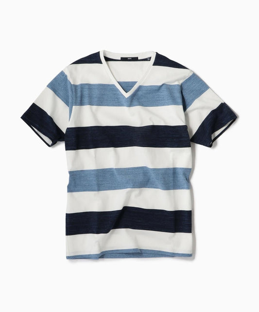 SHIPS: MADE IN JAPAN ワイドボーダー Vネック Tシャツ 19SS