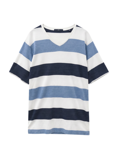 SHIPS: MADE IN JAPAN ワイドボーダー Vネック Tシャツ 19SS