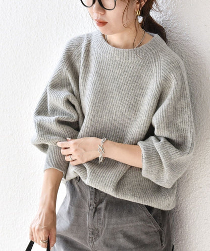 SHIPS any:〈手洗い可能〉AQUA カシミヤ ミックス ハイネック ニット