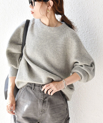 SHIPS any:〈手洗い可能〉AQUA カシミヤ ミックス ハイネック ニット