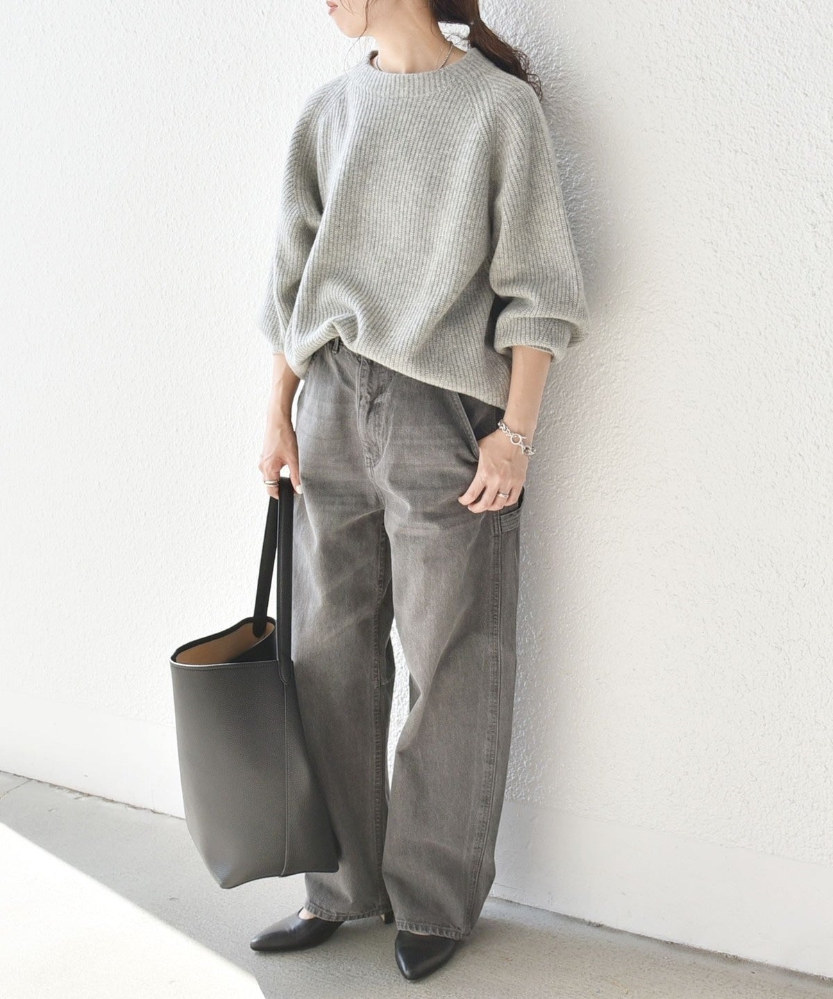 SHIPS any:〈手洗い可能〉AQUA カシミヤ ミックス ハイネック ニット