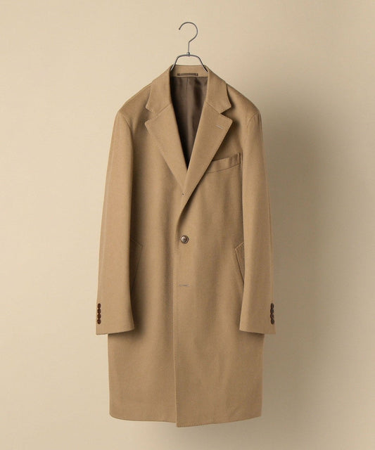 SD: ウール カシミヤ ソリッド チェスターコート