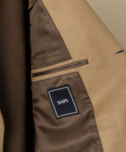 SD: ウール カシミヤ ソリッド チェスターコート