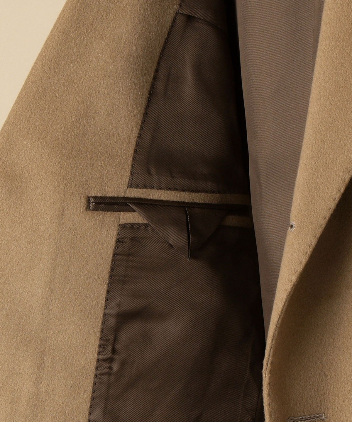 SD: ウール カシミヤ ソリッド チェスターコート