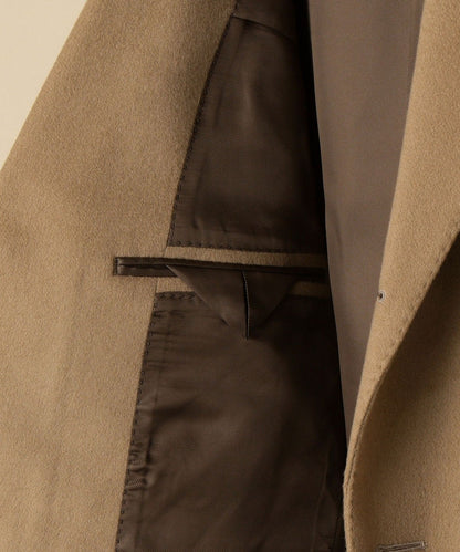 SD: ウール カシミヤ ソリッド チェスターコート