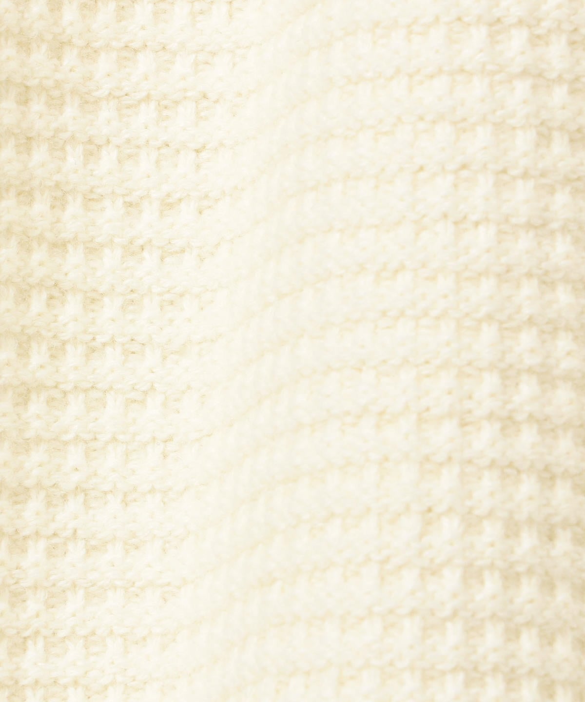 SHIPS: WHOLEGARMENT 球心編み ワッフル クルーネック ニット