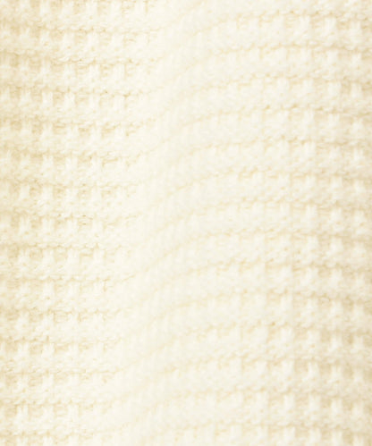 SHIPS: WHOLEGARMENT 球心編み ワッフル クルーネック ニット